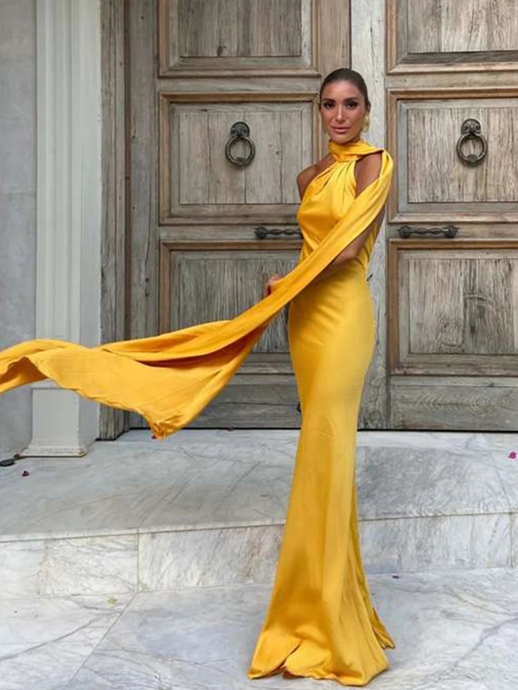 Women Satin Party Dress