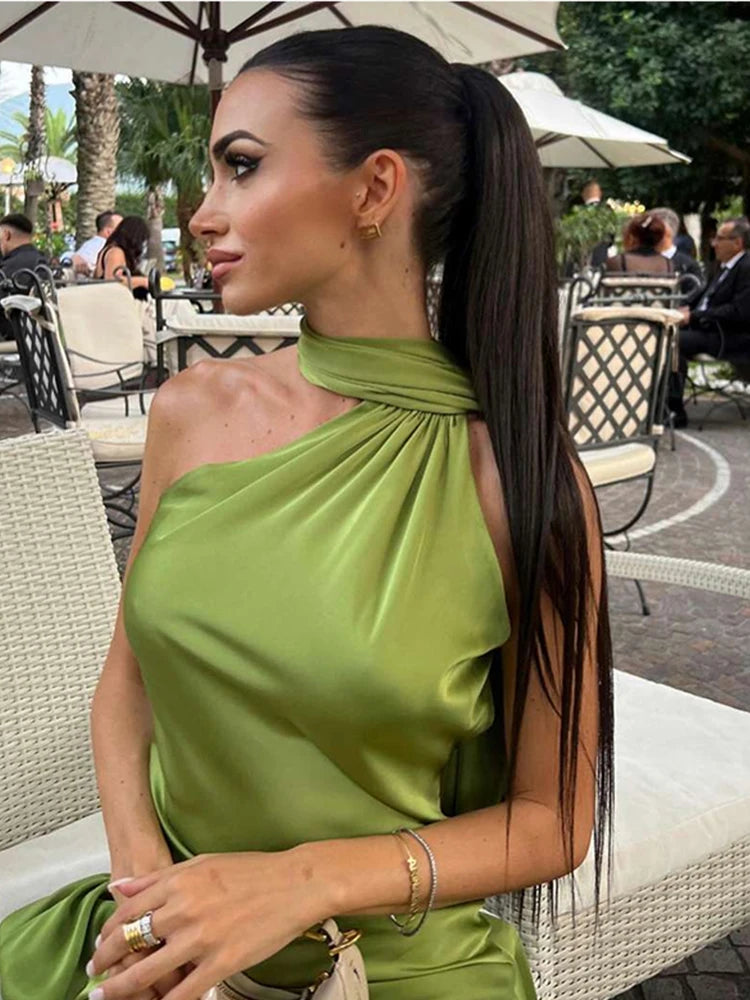 Women Satin Party Dress