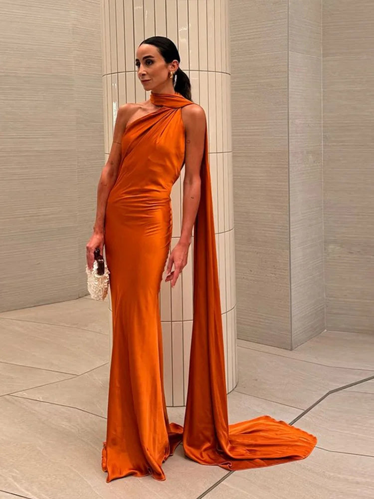 Women Satin Party Dress