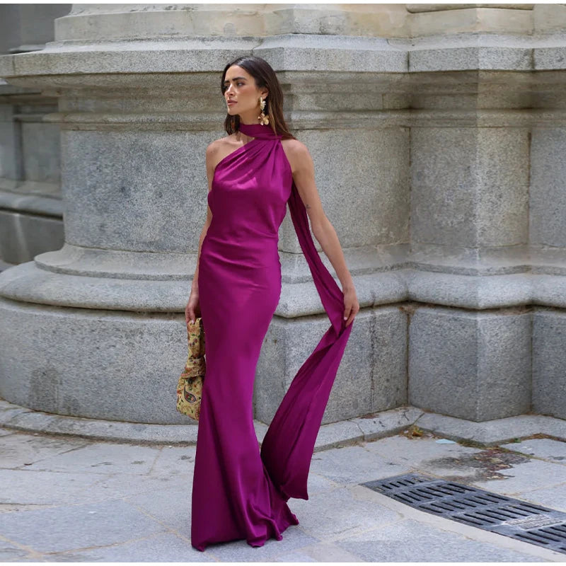 Women Satin Party Dress